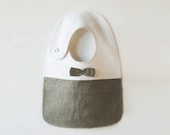 Linen Bib by Lovely Home Idea . Gray with lovely tie