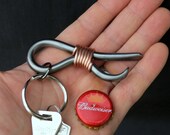 MINI KEYCHAIN Bottle Opener Personalized ,  Hand Forged and Signed by BLACKSMITH Naz , Gifts for Groomsmen , Gifts for Him , Grooms