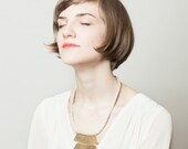 Double Shake Hand Braided Brass Necklace