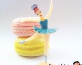 12 Blue Ballerina Cupcake Toppers - Sweet Ballerina Cake Toppers - Party Supplies Il_170x135