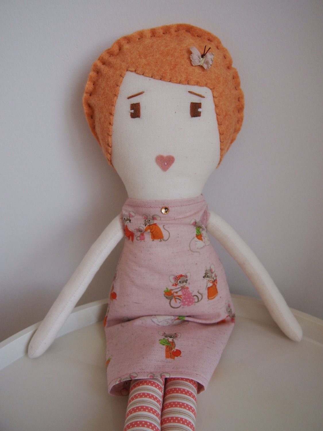 SOURIS Doll - 20'' Tall Cutie with Little Mouse Family, Bows, Sparkle & Butterfly