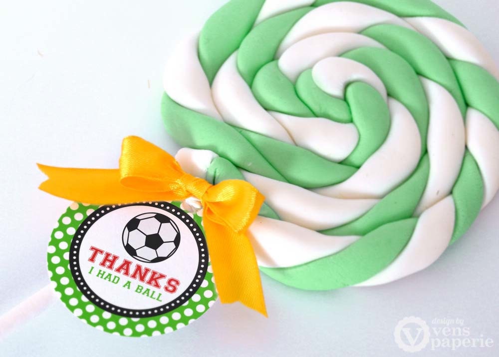 Soccer Birthday Party - DIY PRINTABLE Favor Tag Thank You Label - Instant Download - PS834CA1h