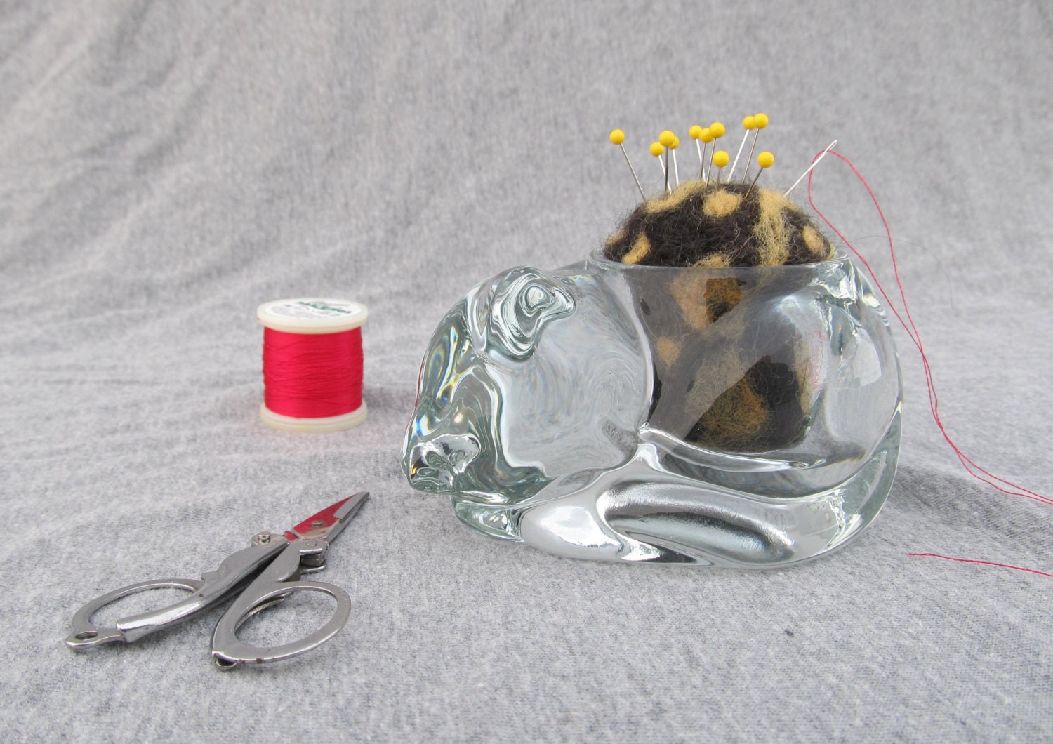 Tortoiseshell Kitten Felt Pin Cushion