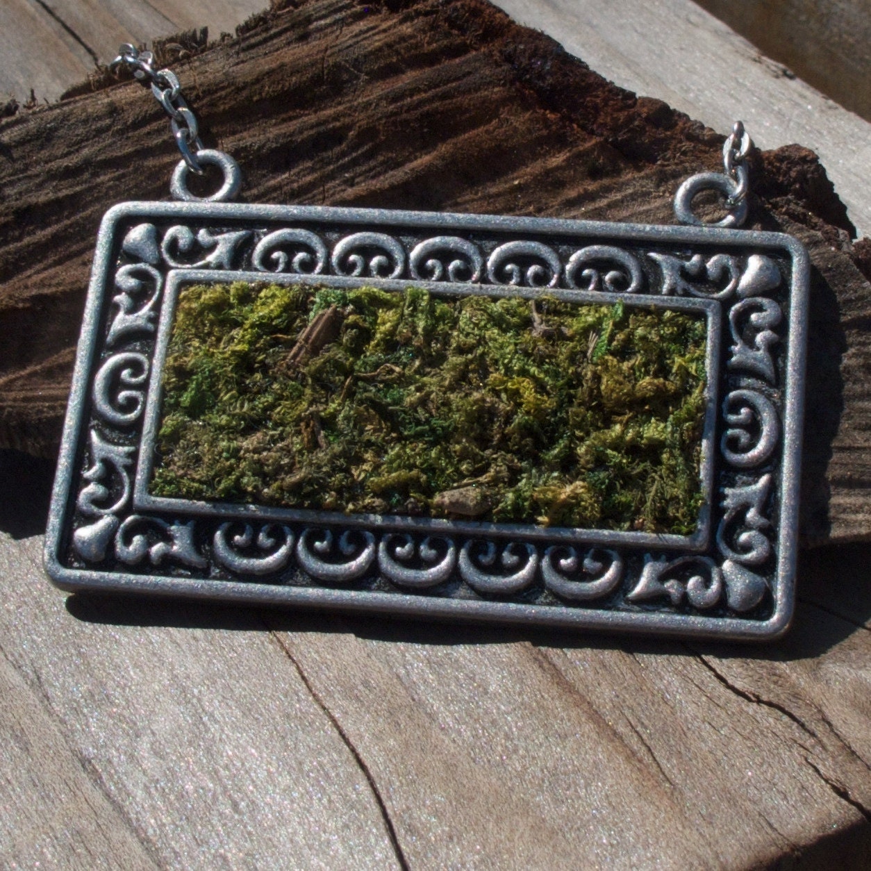 Moss Pendant Necklace, Eco Friendly, Terrarium Necklace, Living Plant Jewelry, Terrarium Jewelry, Earth Day, Garden Gift