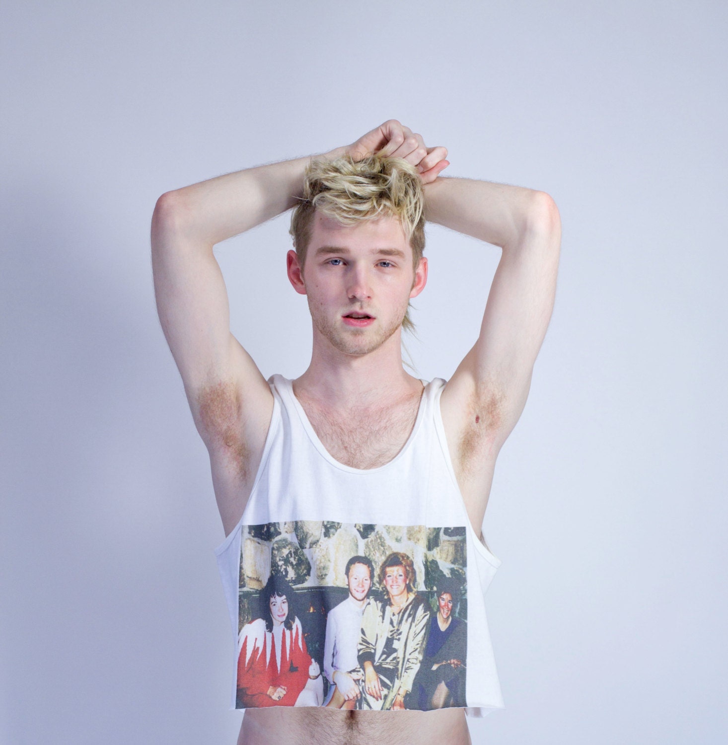 FU%& YOU crop top / 80s photo of GaudyGod's MOM / unisex