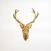 White Faux Taxidermy - Faux Deer Head - Faux Taxidermy - The Eloise in Gold - Gold Resin Deer Head- Gold Deer Antlers Mounted