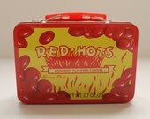 Vintage Rare Red Hots Cinnamon Flavored Candies Mini Miniature Lunch Box