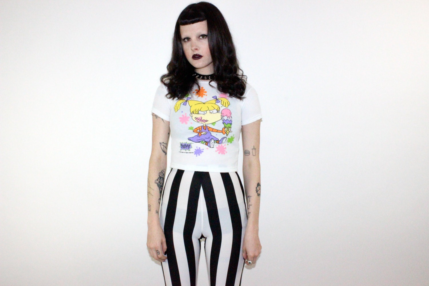 hella 90s.........RUGRATS Angelica Vintage NICKELODEON Cropped mini KAWAII Club Kid Seapunk T-Shirt