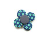 Polka Dot Flower Hair Clip / Brooch