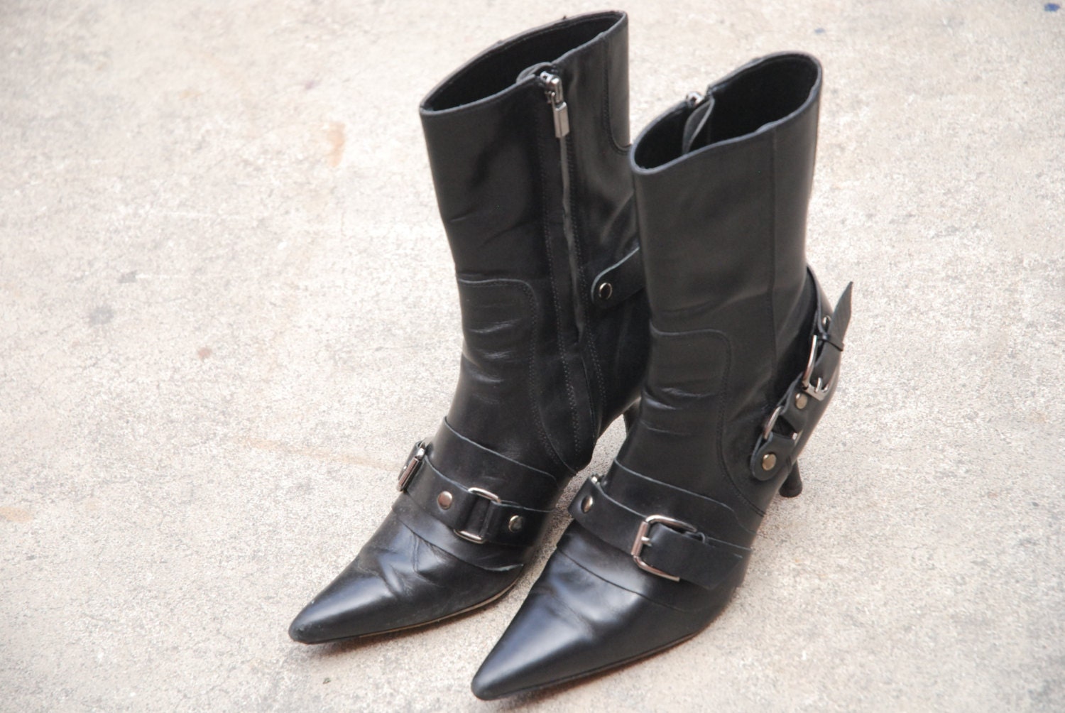 Women's Black Vintage Boots