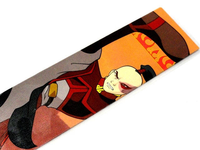 Zuko Bookmark inspired by Avatar : The Last Airbender OOAK ( Katara Toph Aang Sokka Azula Firelord Ozai ) Laminated ATLA Fire Nation bender