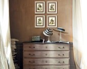 Any Four 5x7 fine art prints from original graphic illustrations - home decor - romantic - save 30% on set of 4 - free shipping