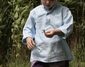 Linen shirt . maritime boys shirt . fishermen shirt . Christening shirt . festive boys shirt . Size EU 74 to 116