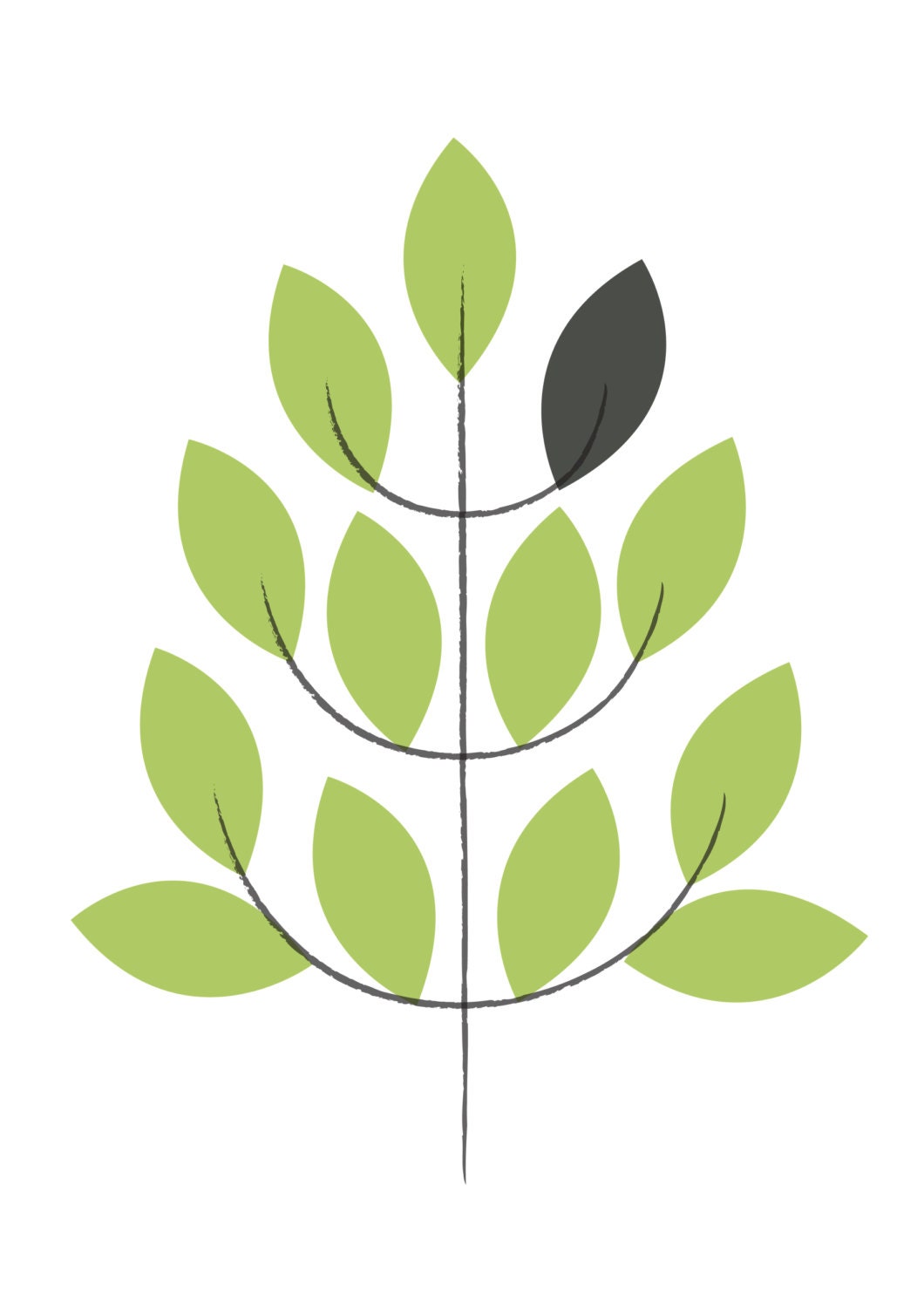 A3 Leaves Print
