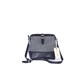 Archie charcoal gray canvas and black leather frame bag