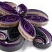 Edgar Allan Poe Raven Gothic Wedding Hair Clip, Purple Hair Accessories