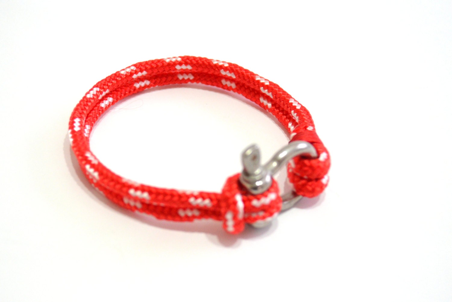 Nautical  Bracelet, Men's Bracelet, Nautical Jewelry, Nautical Bracelet, Anchor Jewelry, Rope Bracelet -  Red