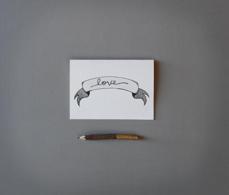 Create your own notecard . blank banner stationery set . pastel colored banner notecard set . set of 4 blank banners . personalize . love