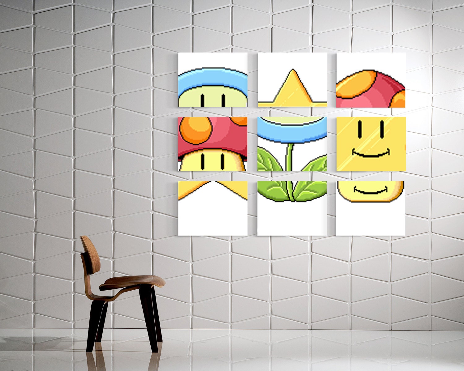 Mario Match - 9 Stretched Canvas Prints