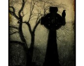 Crow Image, Celtic Cross, Gothic Crow, Gothic Home Decor, Celtic Decor - Celtic Crow