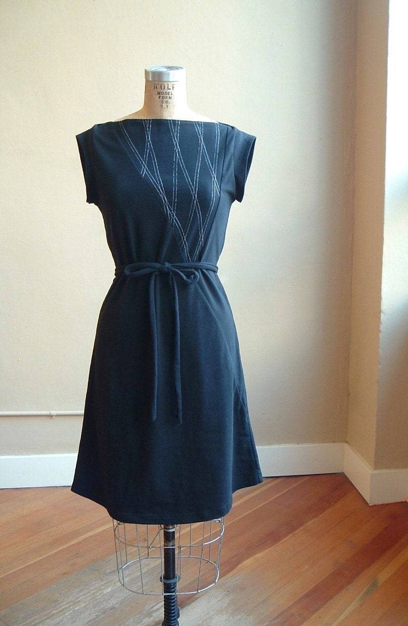 Women's Dress, Aline, Cotton Jersey, Geometric, Modern style- made to ...
