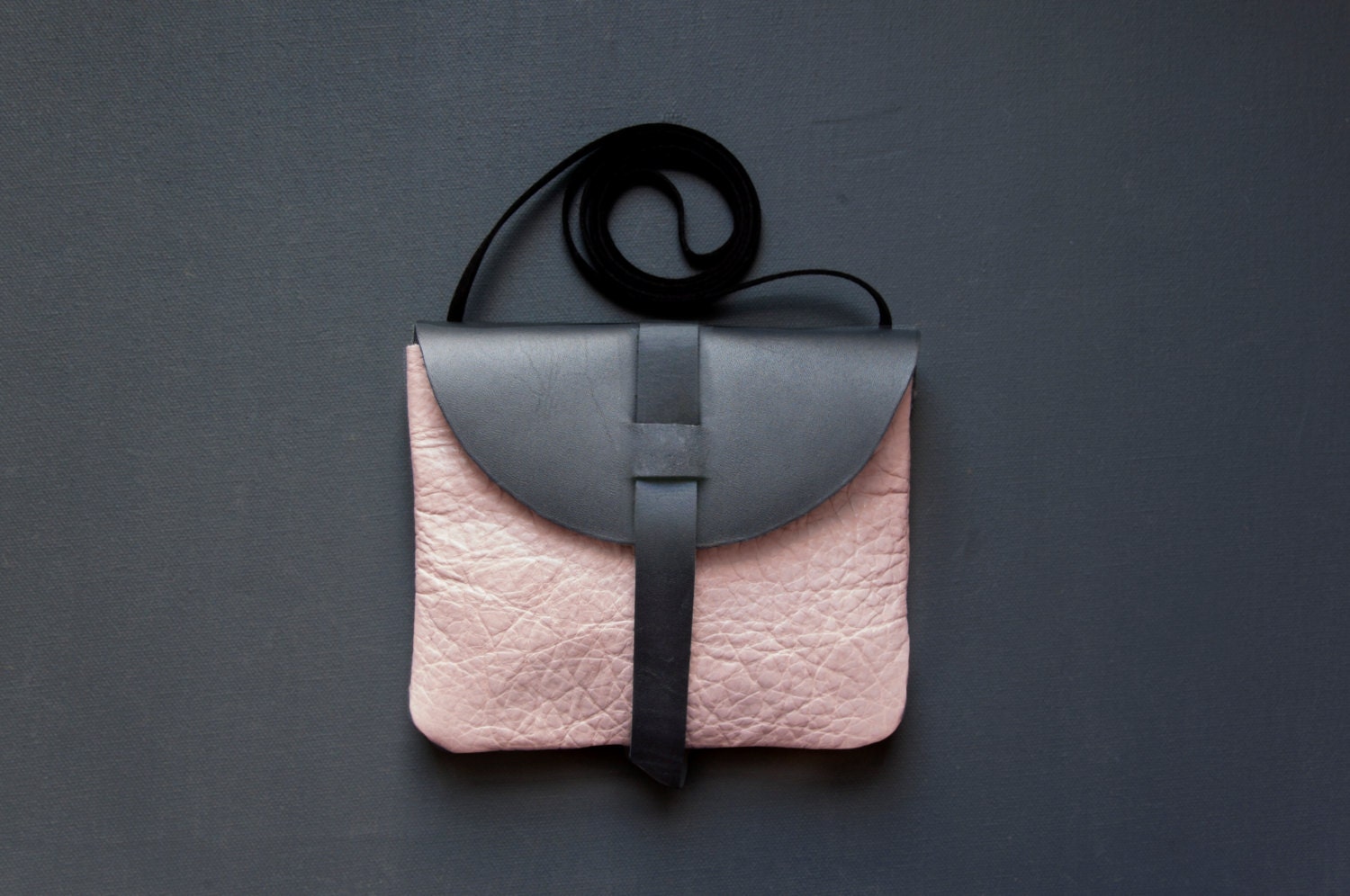LEATHER Satchel. Small Cross Body Satchel. Pink Leather Shoulder Bag.