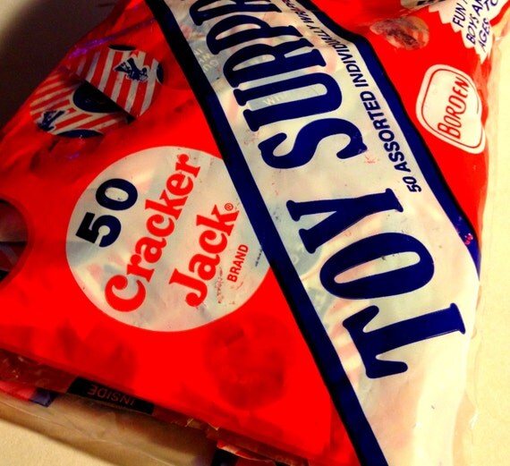 50pcs BAG SEALED PRIZES 1970s Cracker Jack by cOveTableCuriOsitiEs