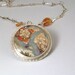 Agate Gemstone Necklace Metalwork Statement Jewelry Handmade Chain
