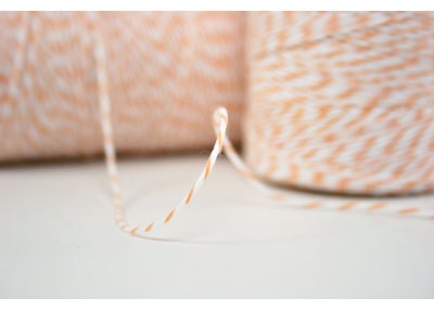 Peach Bakers Twine - Peach & White - 60 yards sampler Il_570xn