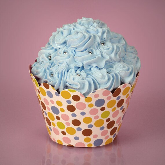 Multi Color Polka Dot Paper Cupcake Wrappers Set of 12 Il_570xn