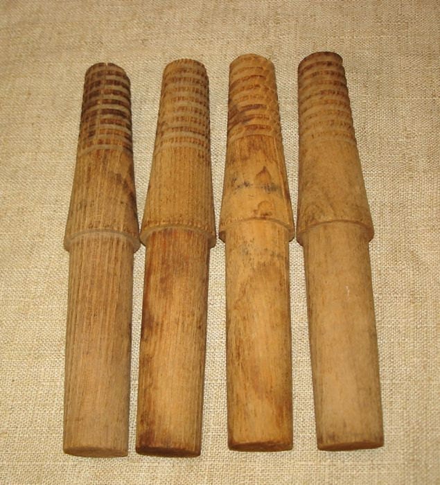 4 Vintage Wood Wooden Insulator Pegs by gizmos on Etsy