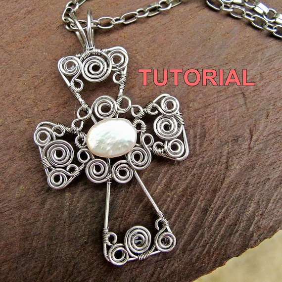 TUTORIAL Wire Wrapped Cross Pendant by WireBliss on Etsy