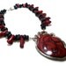 El Corazon, Red Anatomical Heart Necklace