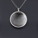 Etched Silver Labyrinth Necklace
