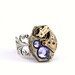 Steampunk Ring - Gorgeous Vintage Clockwork ring design & Purple Tanzanite Swarovski Crystals - Steampunk Jewellery PROMPTLY SHIPPED