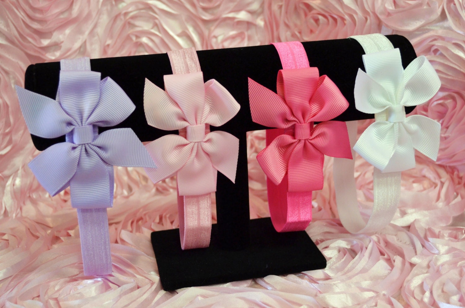 4 Piece Elastic Baby Headband Set