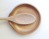 Spoon Rest in  orange brown Stoneware Ceramic Pottery - lofficina