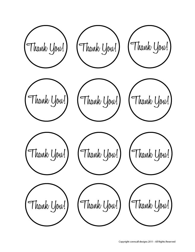 Thank You Sticker Template Free