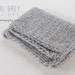 Ready to Ship Thick Chunky Knit Grey Blanket Newborn Photography Prop