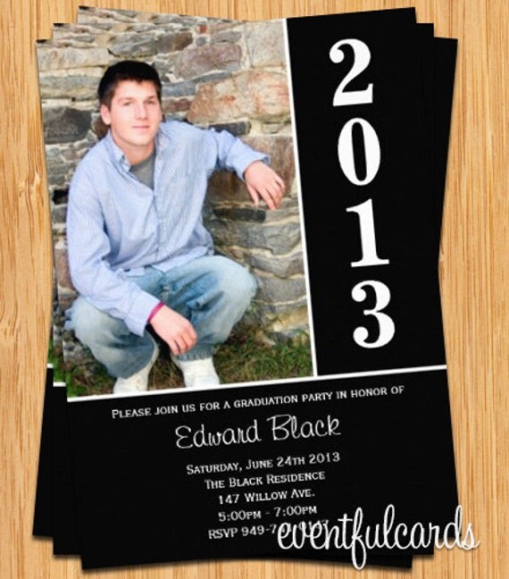 Class of 2013 Graduation Invitation Photo Card - Print at Home or E-card Il_570xn