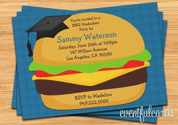 Class of 2013 Graduation BBQ Party Invitation - Print at Home or E-card Il_570xn