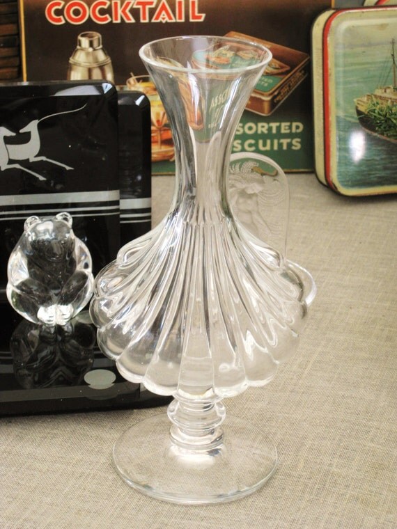 Vintage French Baccarat Retired Shell Pattern Vase by wilshepherd
