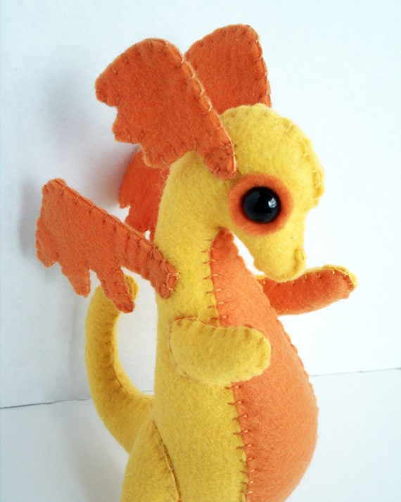 orange dragon stuffed animal