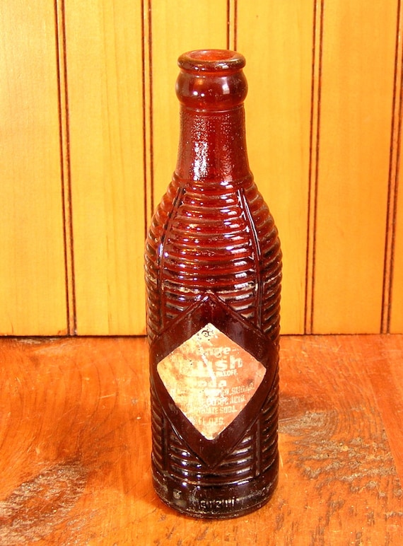 Items similar to Vintage Orange Crush Brown Glass Soda Bottle on Etsy