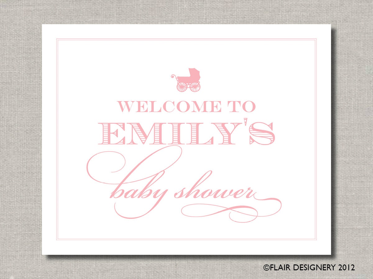 Baby Shower Welcome - Printable Poster or Table Sign by Flair Designery Il_570xn