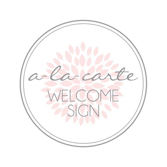A-LA-CARTE - Welcome Sign - Petite Party Studio Il_570xn