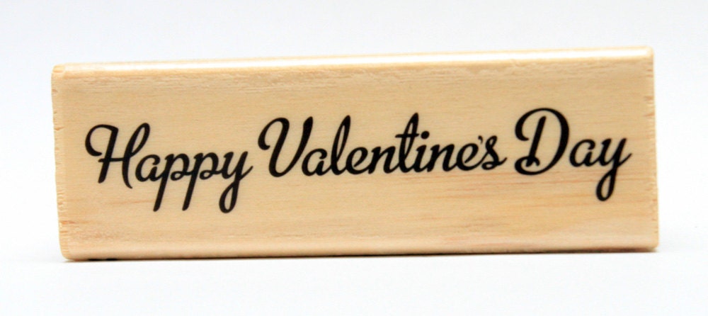 items-similar-to-cursive-happy-valentines-day-wood-mounted-rubber