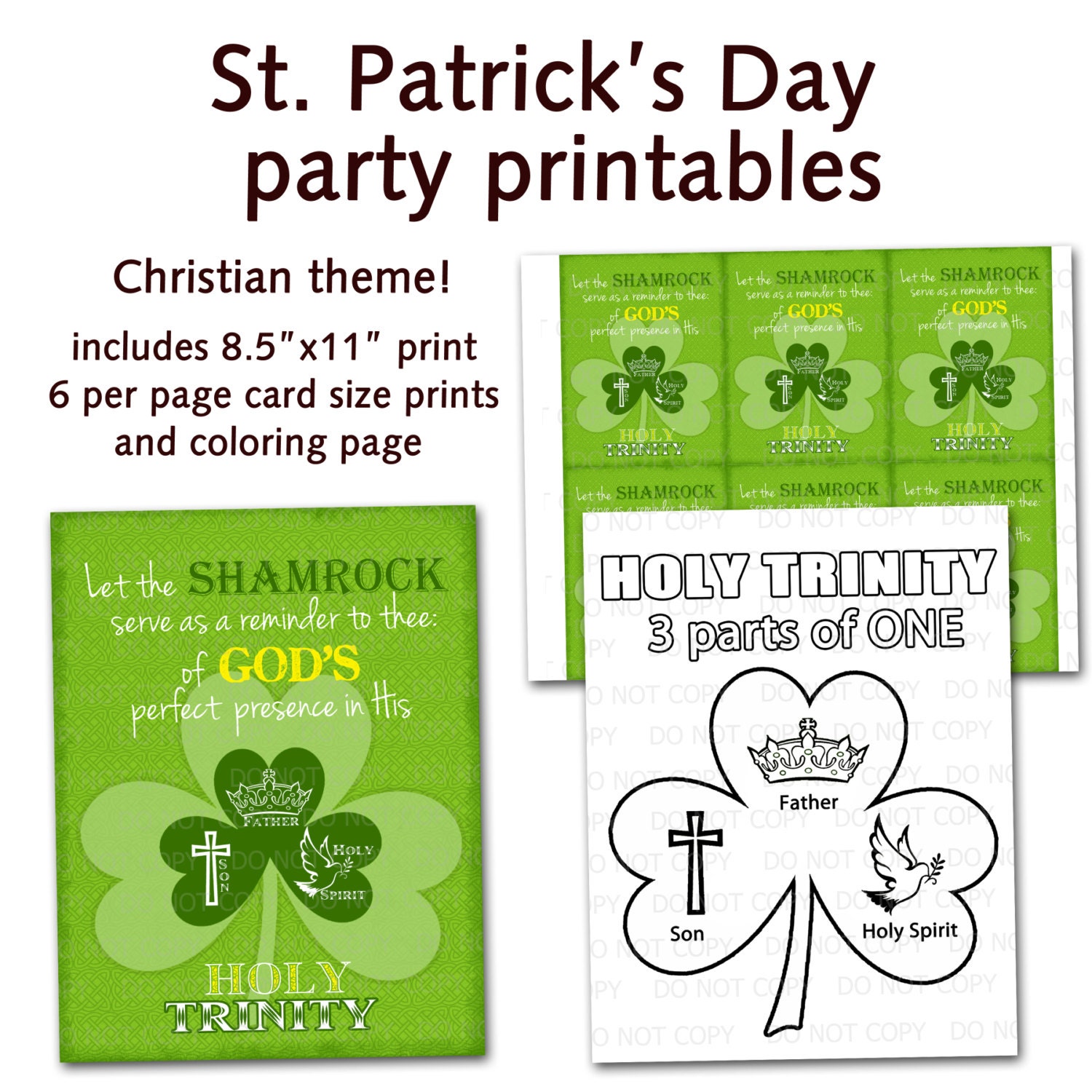 Printable DIY St Patrick s Day Christian By Onelovedesignsllc