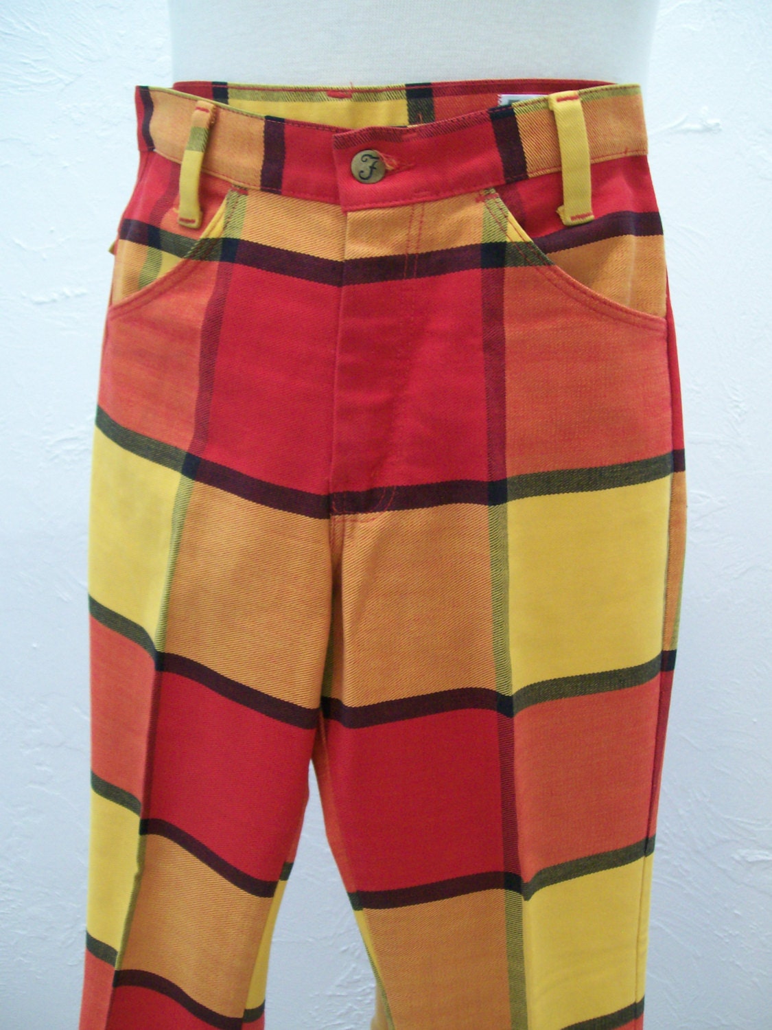 plaid bell bottoms mens