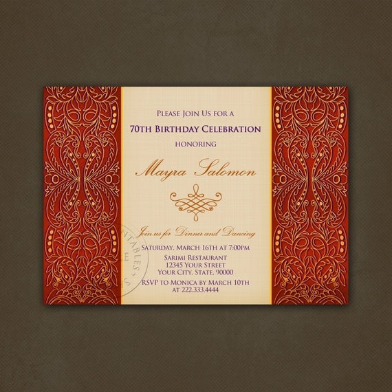 Moroccan Birthday Party Invitations Printable by PinkSkyPrintables